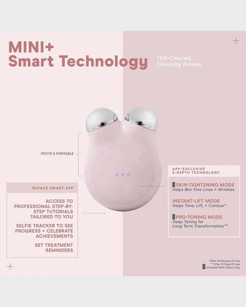 商品NuFace|Mini+ Smart Petite Facial Toning Device Kit,价格¥1931,第4张图片详细描述