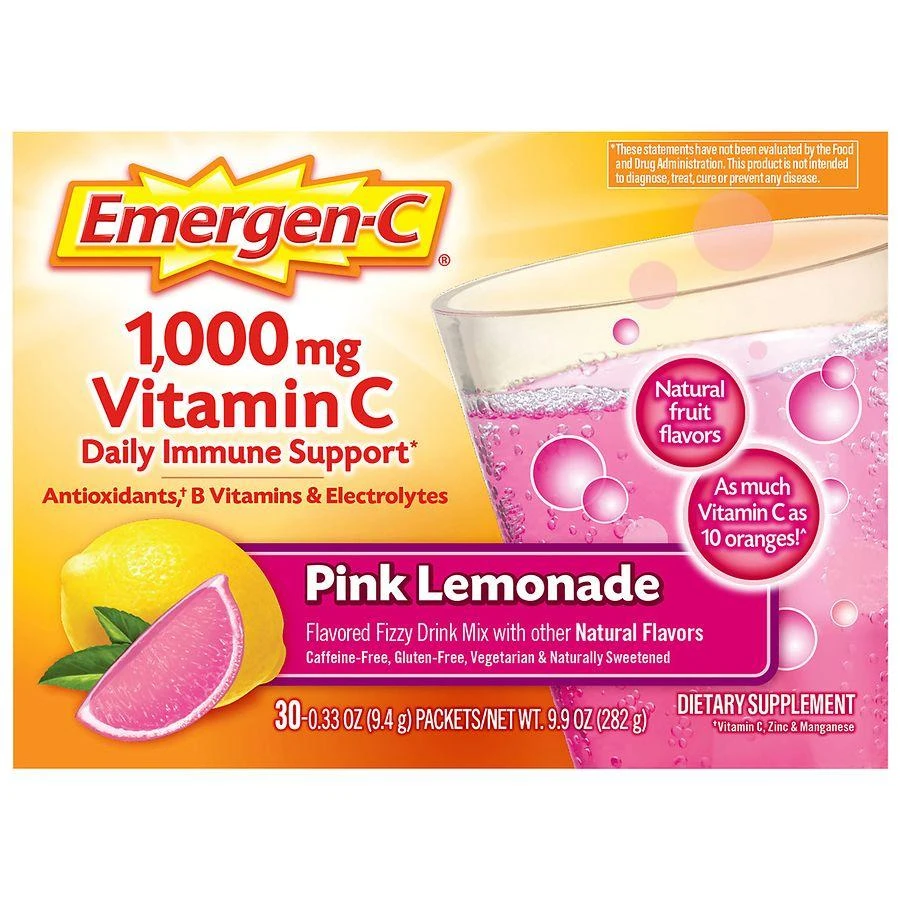 商品Emergen-C|Daily Immune Support Drink with 1000 mg Vitamin C, Antioxidants, & B Vitamins,价格¥142,第1张图片