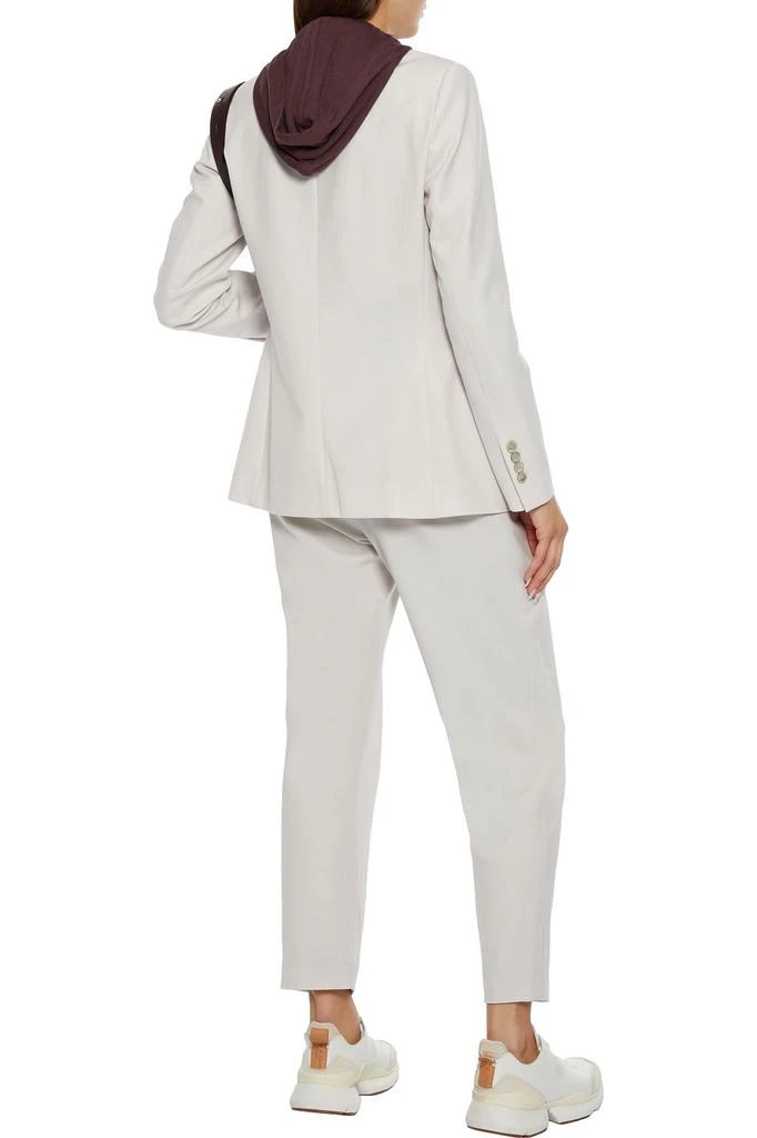 商品Brunello Cucinelli|Double-breasted bead-embellished wool-blend twill blazer,价格¥11124,第1张图片