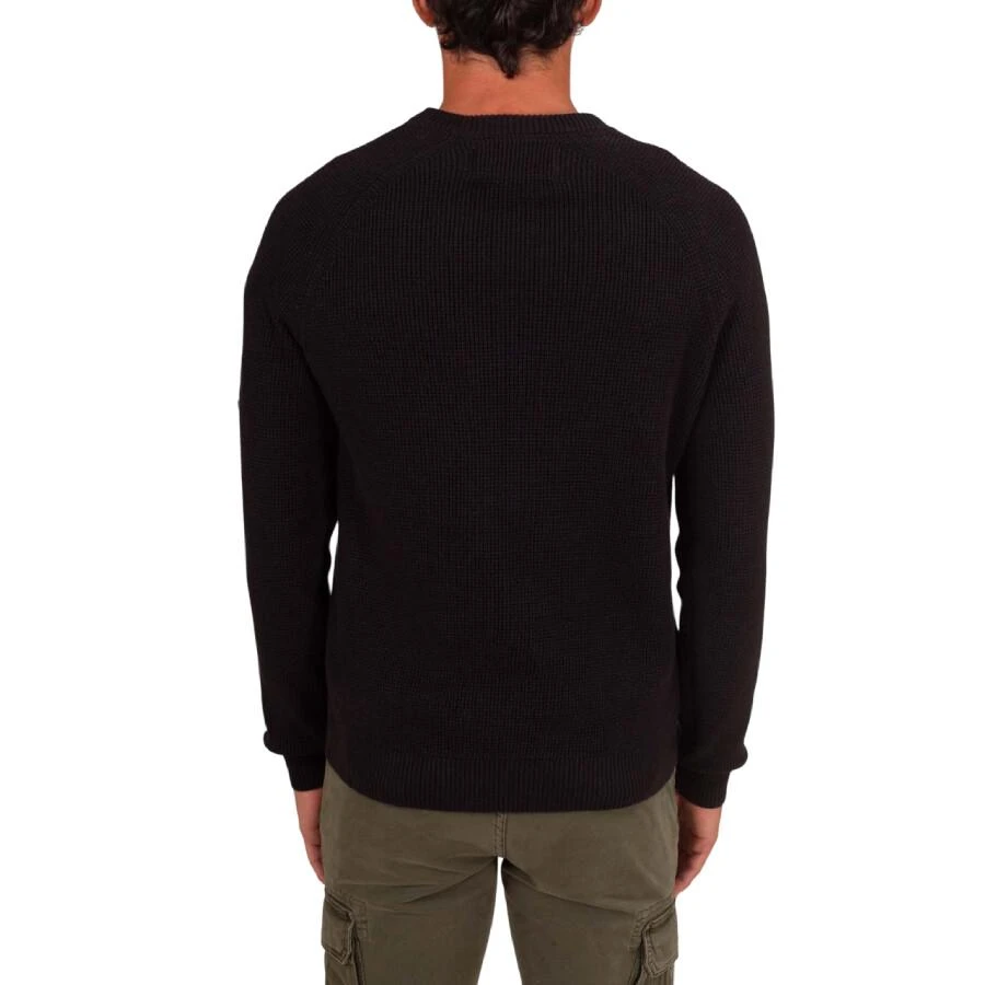 商品Calvin Klein|男士华夫格棉质徽章套头衫,价格¥308,第3张图片详细描述