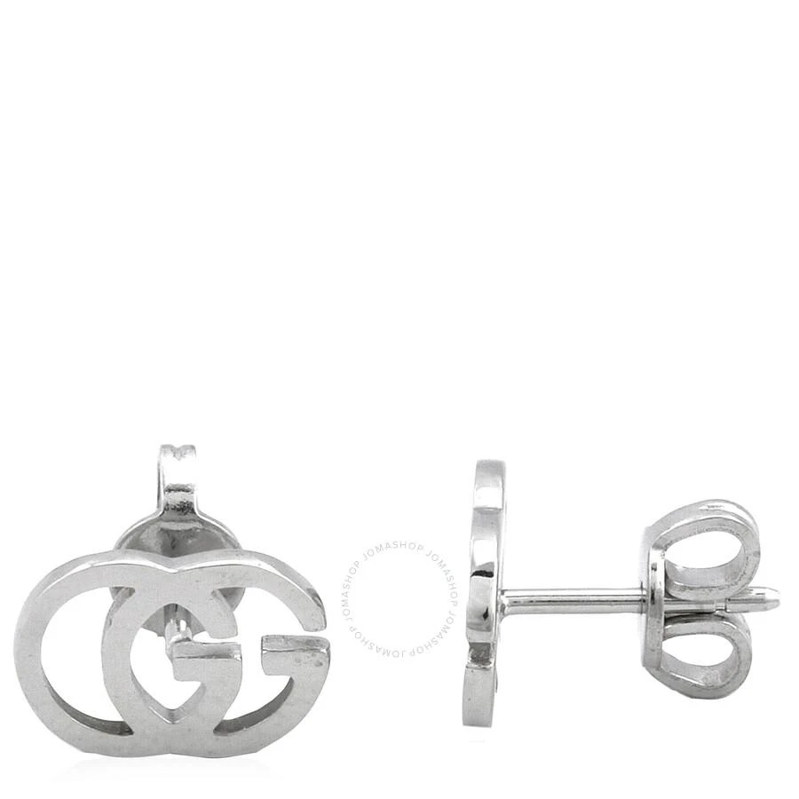 商品Gucci|Running G Stud Earrings In 18kt White Gold,价格¥3354,第3张图片详细描述