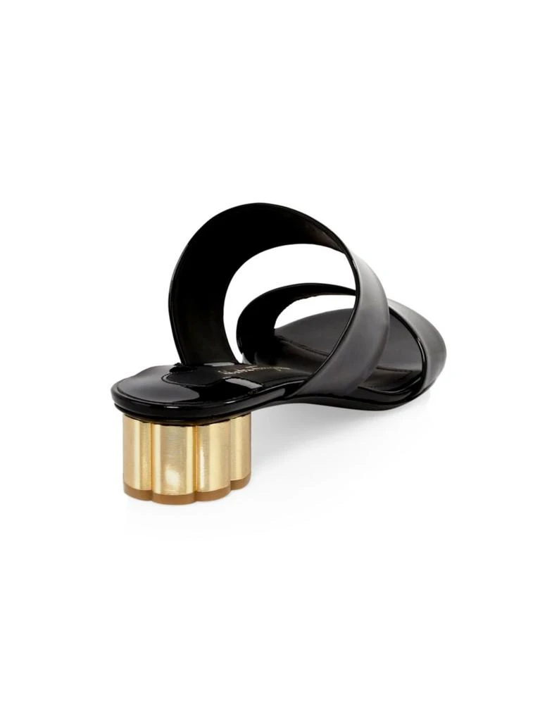 商品Salvatore Ferragamo|Belluno Leather Two-Band Slide,价格¥1713,第3张图片详细描述