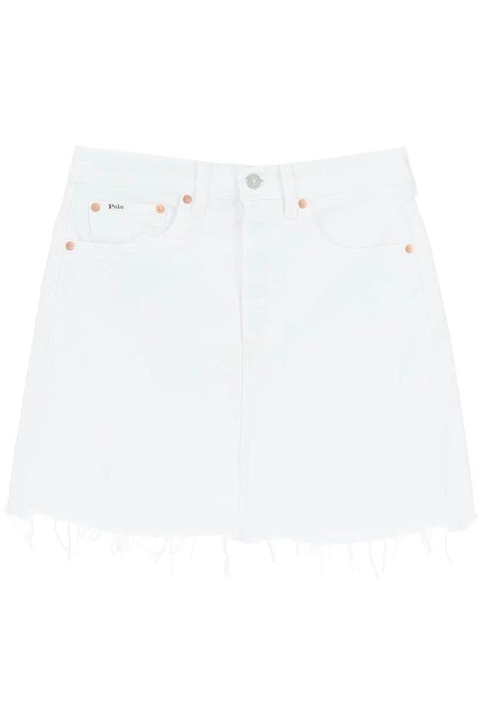 商品Ralph Lauren|Polo Ralph Lauren Raw Cut Hem Mini Skirt,价格¥577,第1张图片