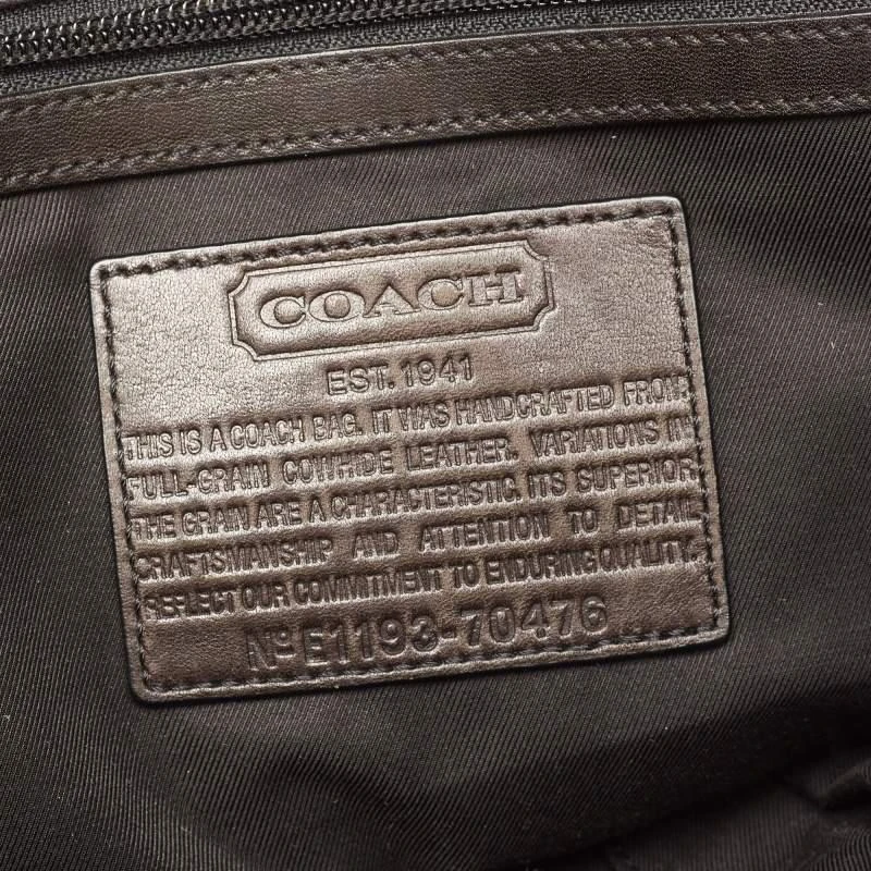 Coach Black/Dark Brown Leather Briefcase Bag 商品