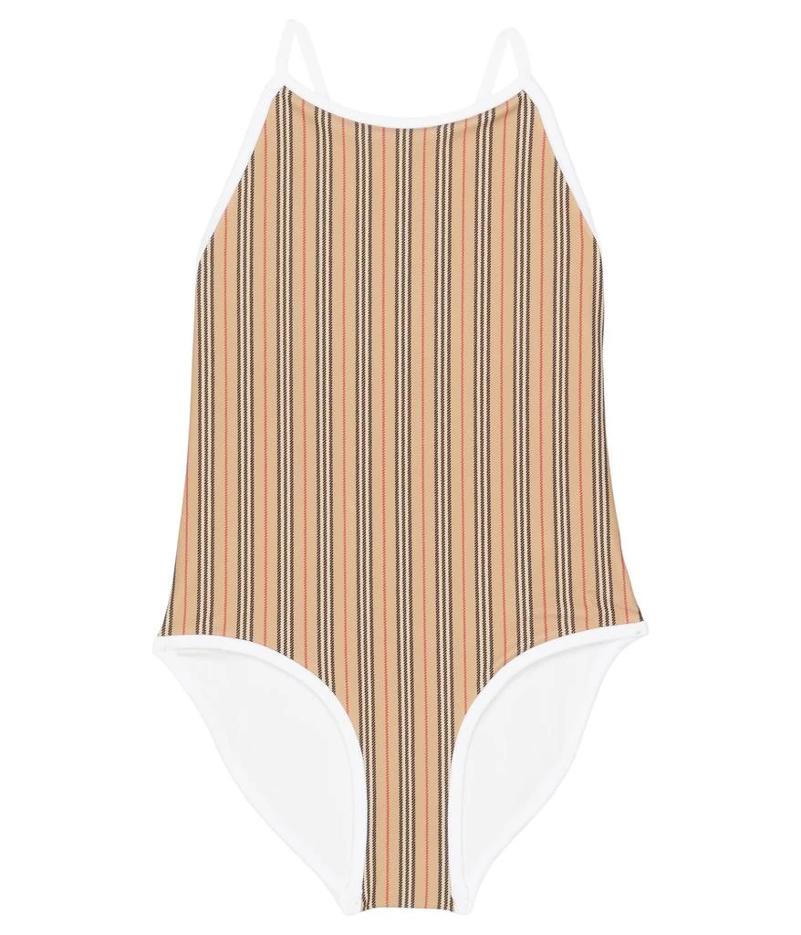 商品Burberry|Mini Sandie Check One-Piece Swimsuit (Little Kids/Big Kids),价格¥1859,第1张图片