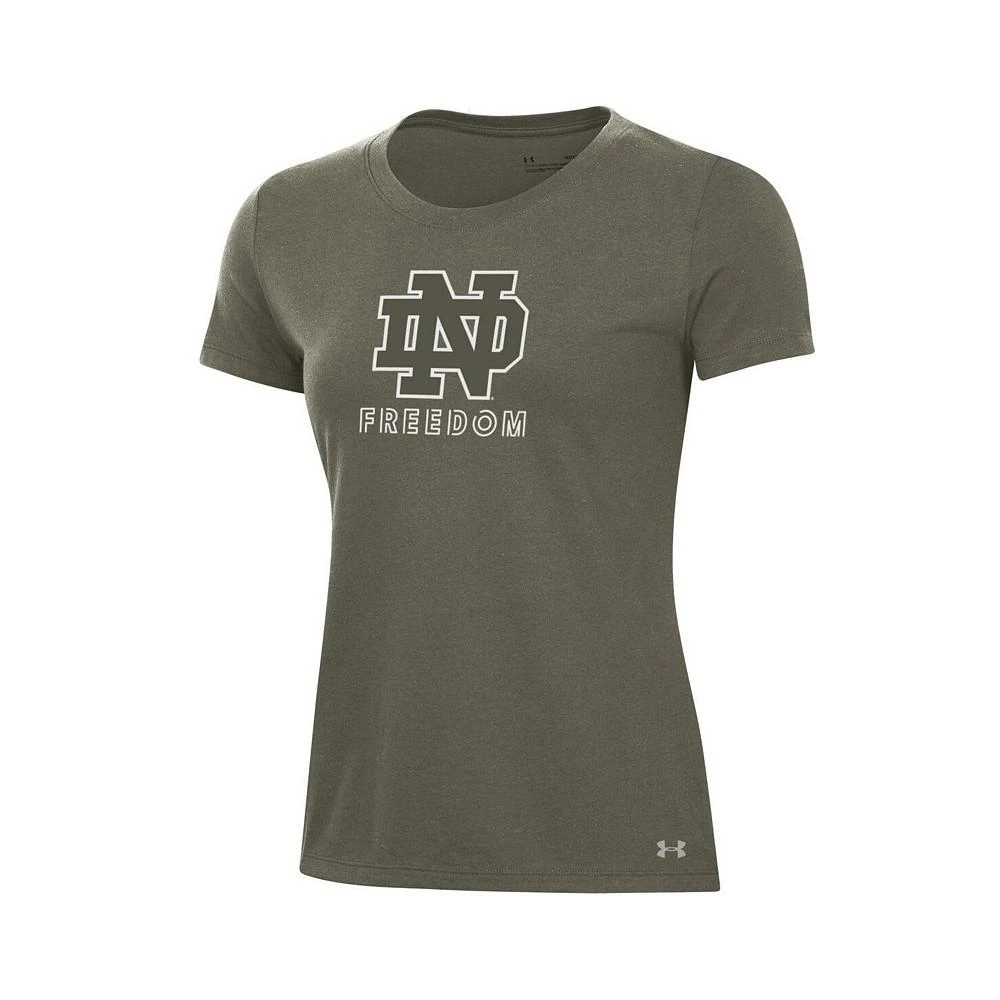 商品Under Armour|Women's Olive Notre Dame Fighting Irish Freedom Performance T-shirt,价格¥210,第2张图片详细描述