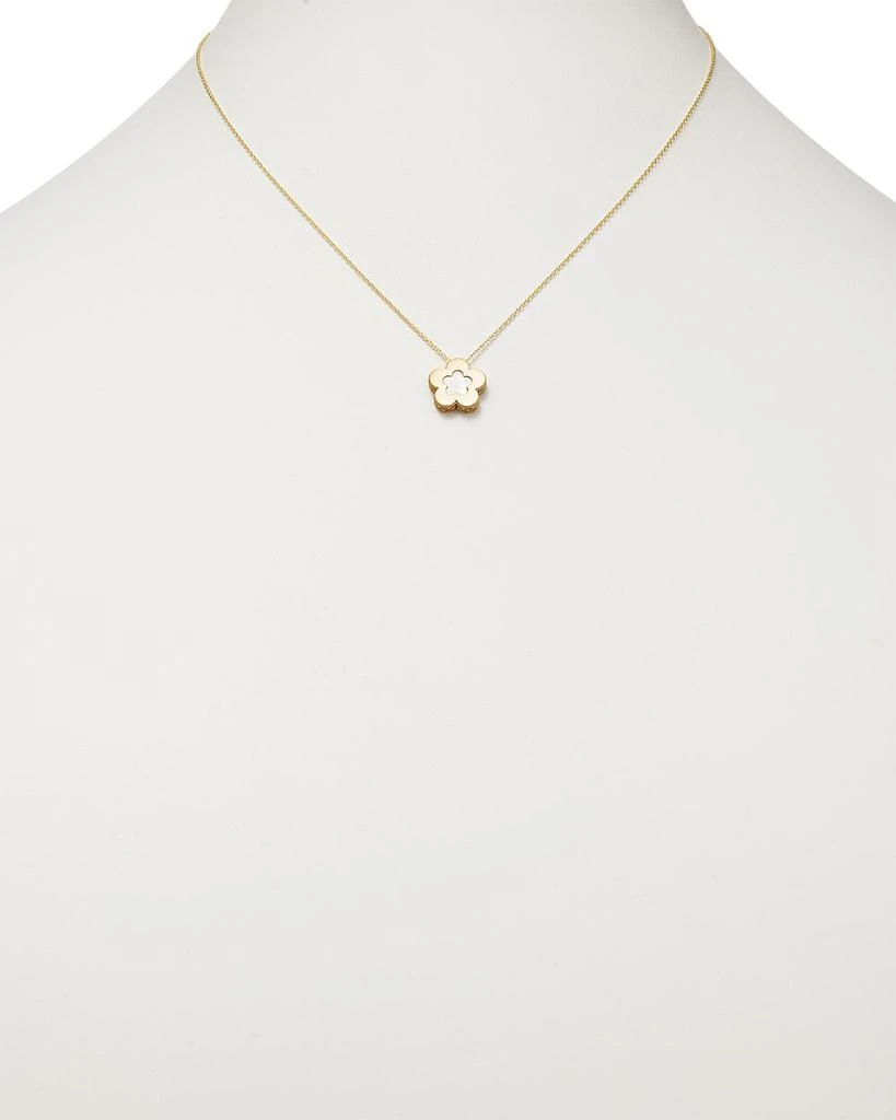 Mother of Pearl Flower Pendant Necklace in 14K Yellow Gold, 18" - Exclusive 商品