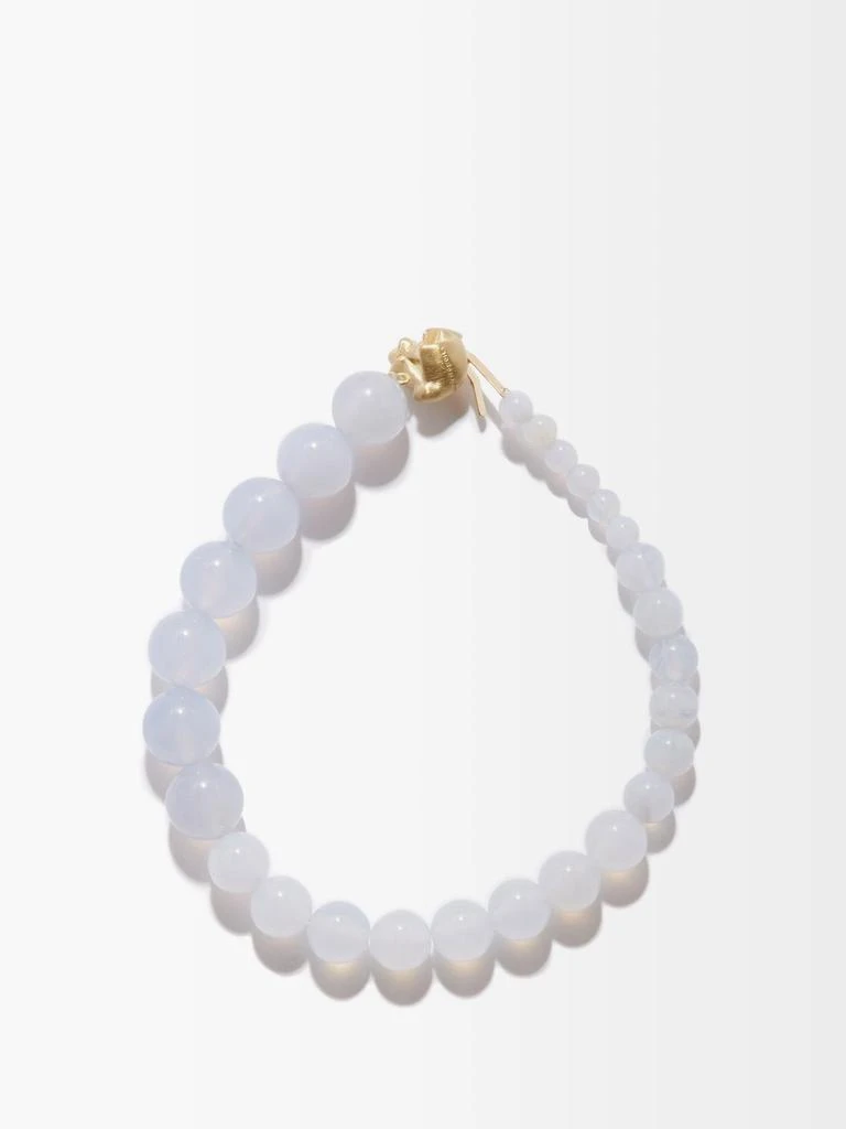 商品Completedworks|Agate & 14kt gold-plated beaded bracelet,价格¥1455,第1张图片