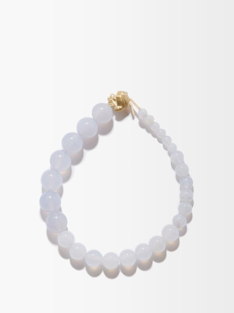 商品Completedworks|Agate & 14kt gold-plated beaded bracelet,价格¥1457,第1张图片