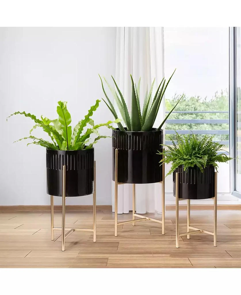 商品Glitzhome|Modern Metal Plant Stands, Set of 3,价格¥1548,第5张图片详细描述