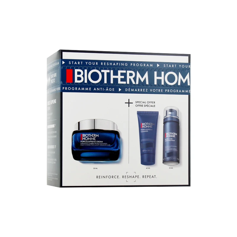 商品Biotherm|Biotherm碧欧泉蓝钻男士护肤套装 精华面霜50ml+剃须慕斯50ml+洗面奶40ml 新老包装随机发货,价格¥566,第1张图片