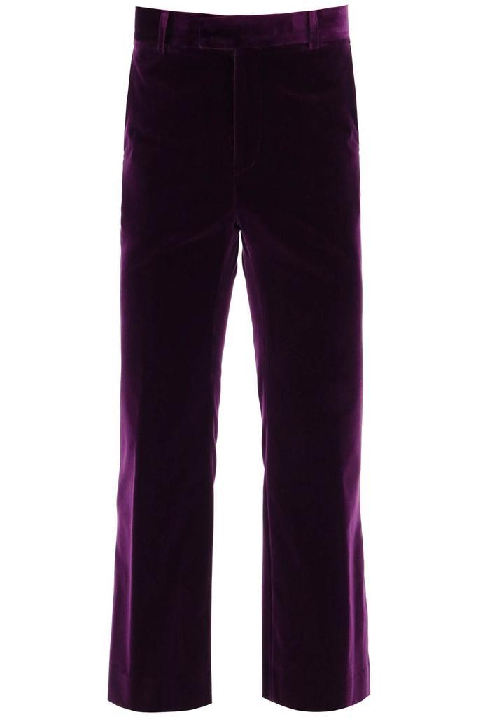 商品Palm Angels|Palm Angels Velvet Flared Trousers,价格¥3215,第1张图片