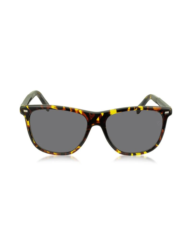 商品Ermenegildo Zegna 杰尼亚|EZ0009 54A 黄色和棕色醋酸男士太阳镜,价格¥1447,第1张图片