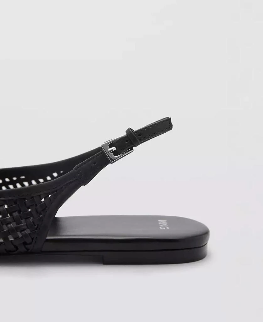 商品Mango|Women's Braided Leather Effect Shoes,价格¥594,第2张图片详细描述