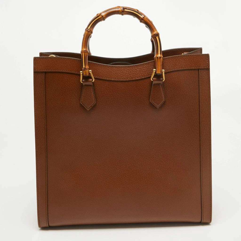 商品Gucci|Gucci Brown Leather Large Bamboo Diana Tote,价格¥30557,第5张图片详细描述