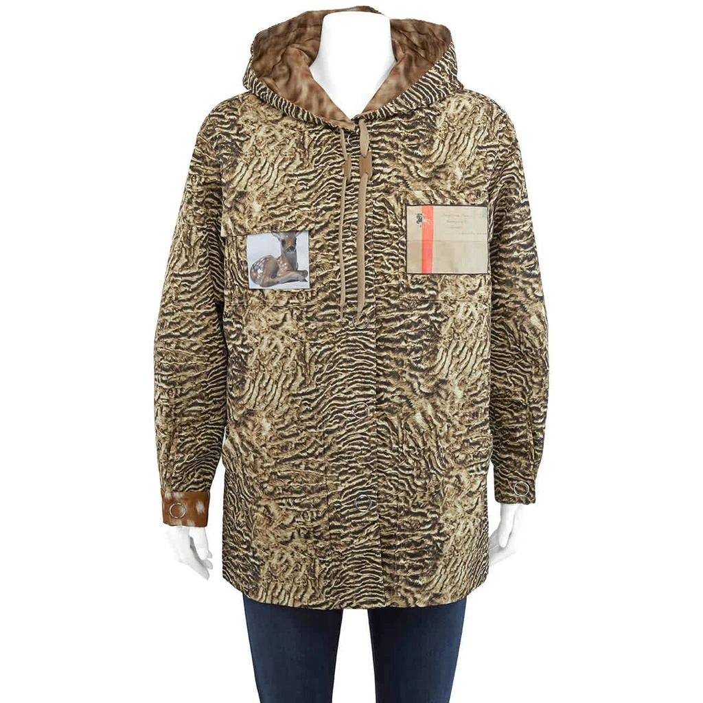 商品Burberry|Burberry Ladies Tiger Print Hooded Jacket, Brand Size 8 (US Size 6),价格¥2591,第1张图片