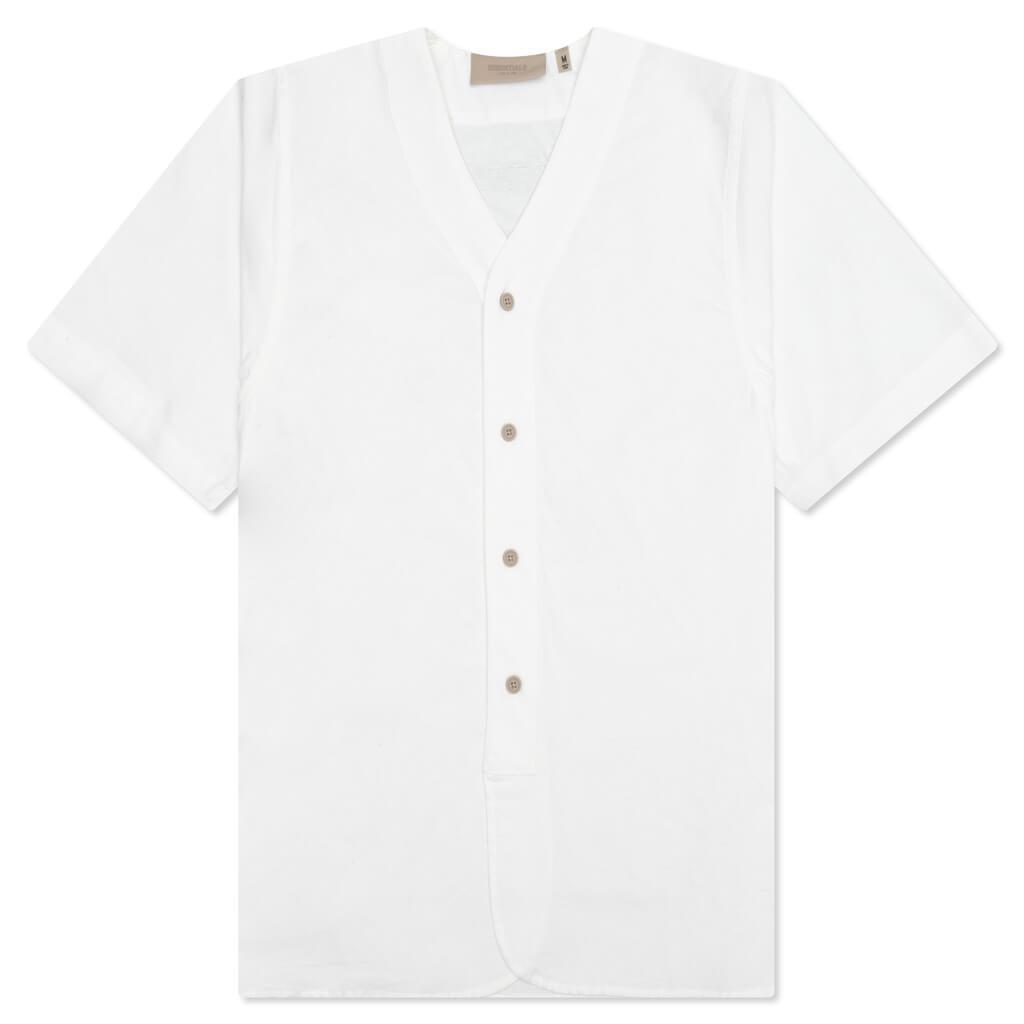 商品Essentials|Fear of God Essentials Women's Boy Scout Shirt - White,价格¥524,第1张图片