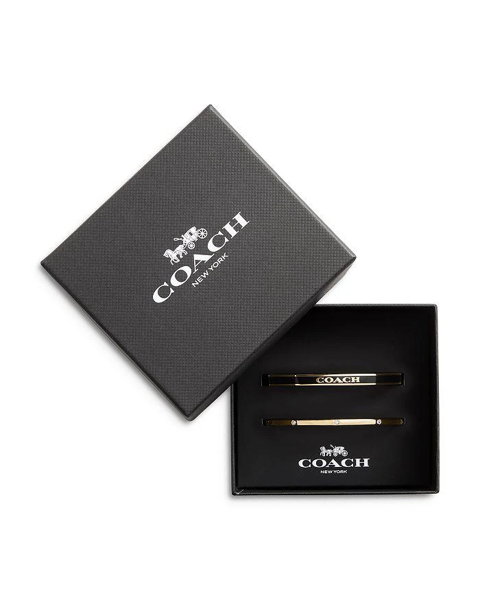 商品Coach|Pavé & Color Inlay Logo Bangle Bracelets, Set of 2,价格¥712,第3张图片详细描述