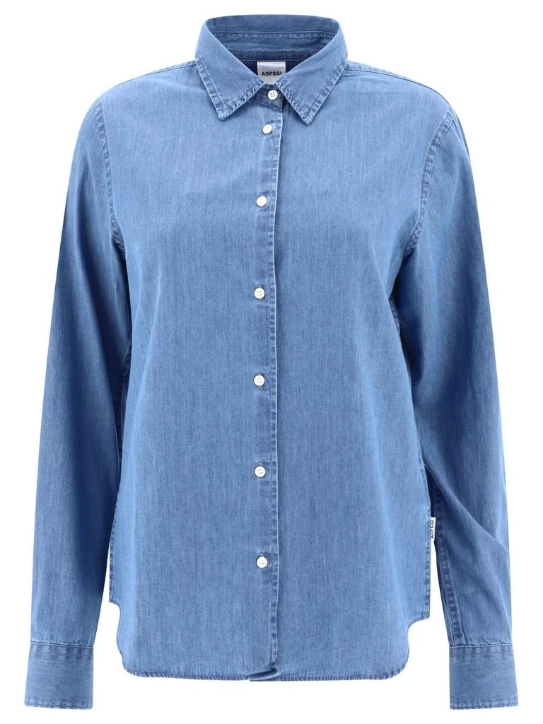 商品ASPESI|Shirt In Lightweight Denim Shirts Light Blue,价格¥525,第1张图片