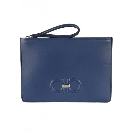 商品Salvatore Ferragamo|SALVATORE FERRAGAMO 中性黑色牛皮中性款手拿包 24-0948-693293,价格¥2353,第1张图片