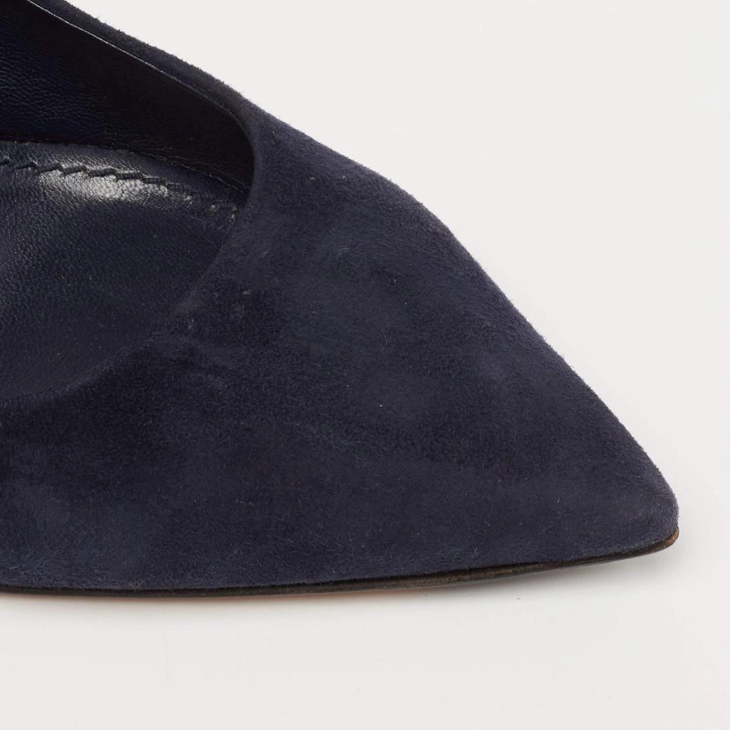 Louis Vuitton Navy Blue Suede Pointed Toe Pumps Size 39 商品