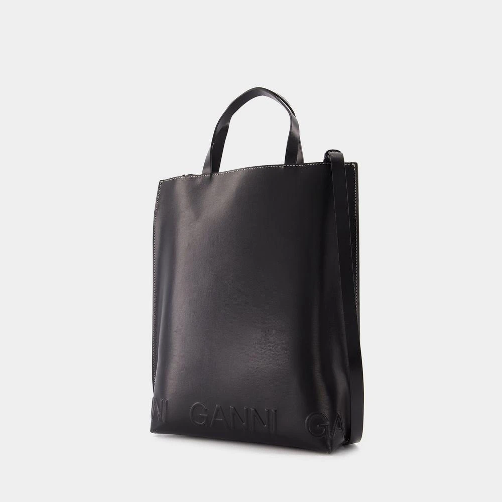 商品Ganni|Banner Bag in Black Leather,价格¥1588,第2张图片详细描述