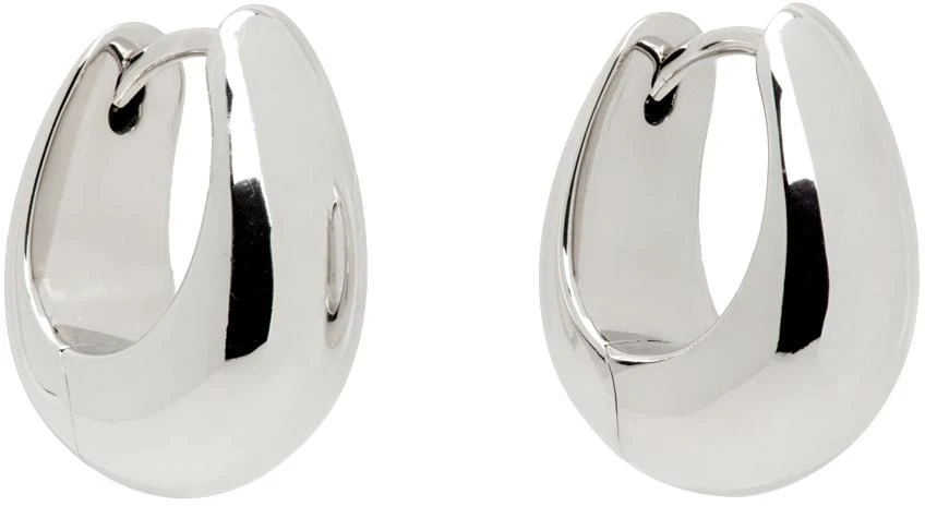 商品Tom Wood|Silver Small Ice Hoop Earrings,价格¥2242,第2张图片详细描述