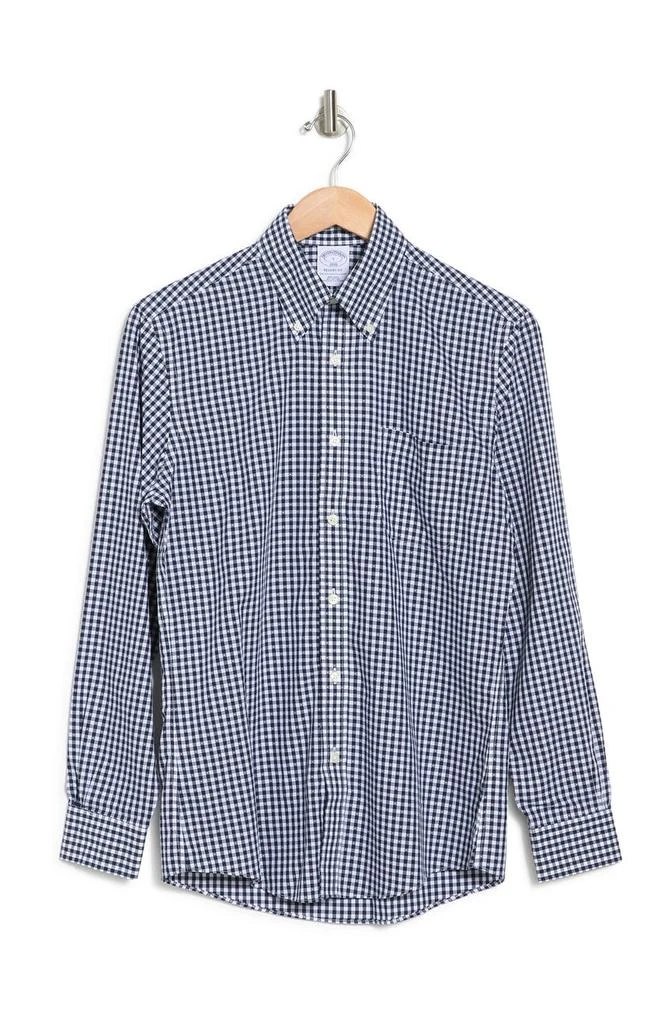 商品Brooks Brothers|Gingham Dobby Print Long Sleeve Regent Fit Shirt,价格¥252,第3张图片详细描述