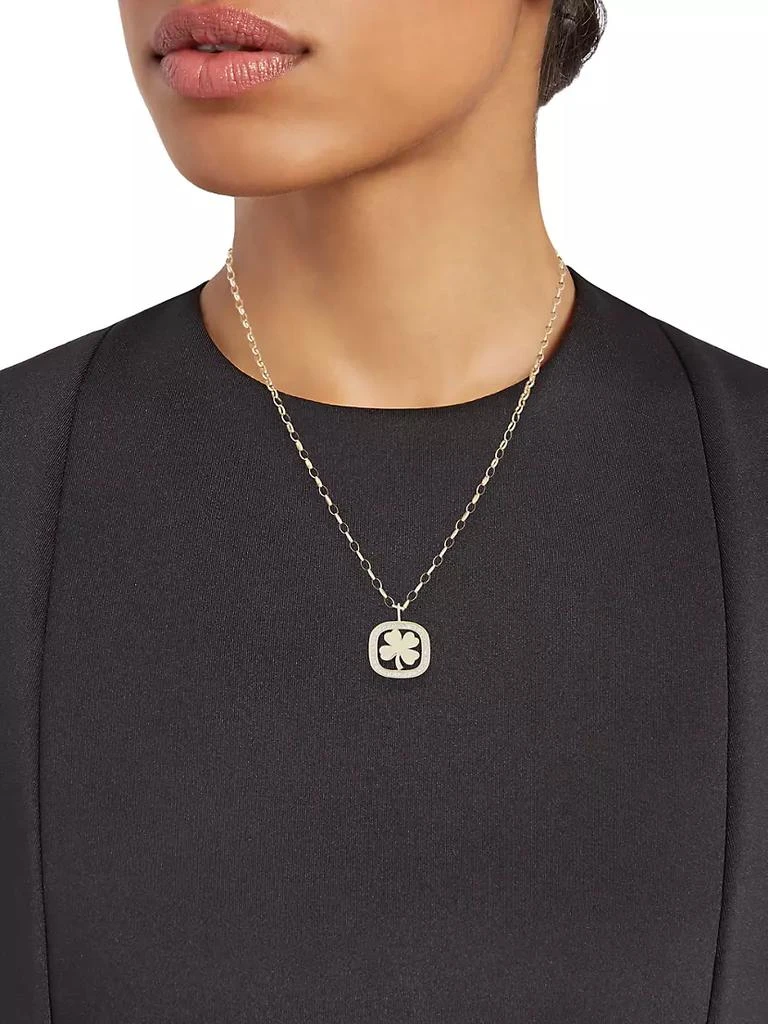 商品Sydney Evan|XL Clover 14K Gold & Diamond Open Icon Charm Necklace,价格¥28978,第2张图片详细描述