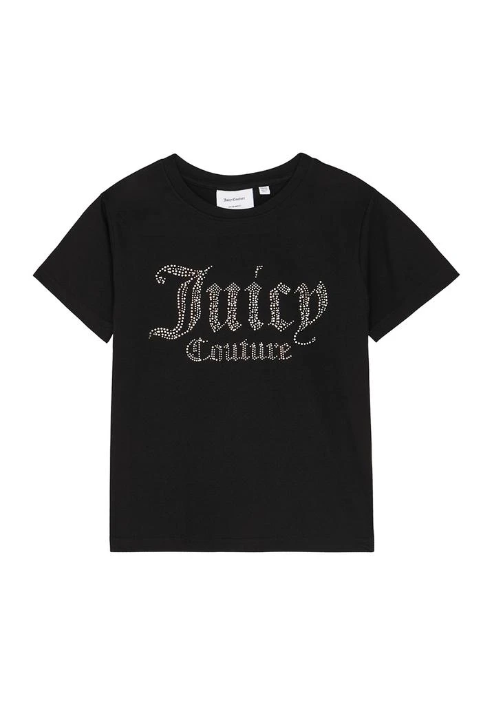 商品Juicy Couture|KIDS Black embellished cotton T-shirt (9-16 years),价格¥185,第1张图片