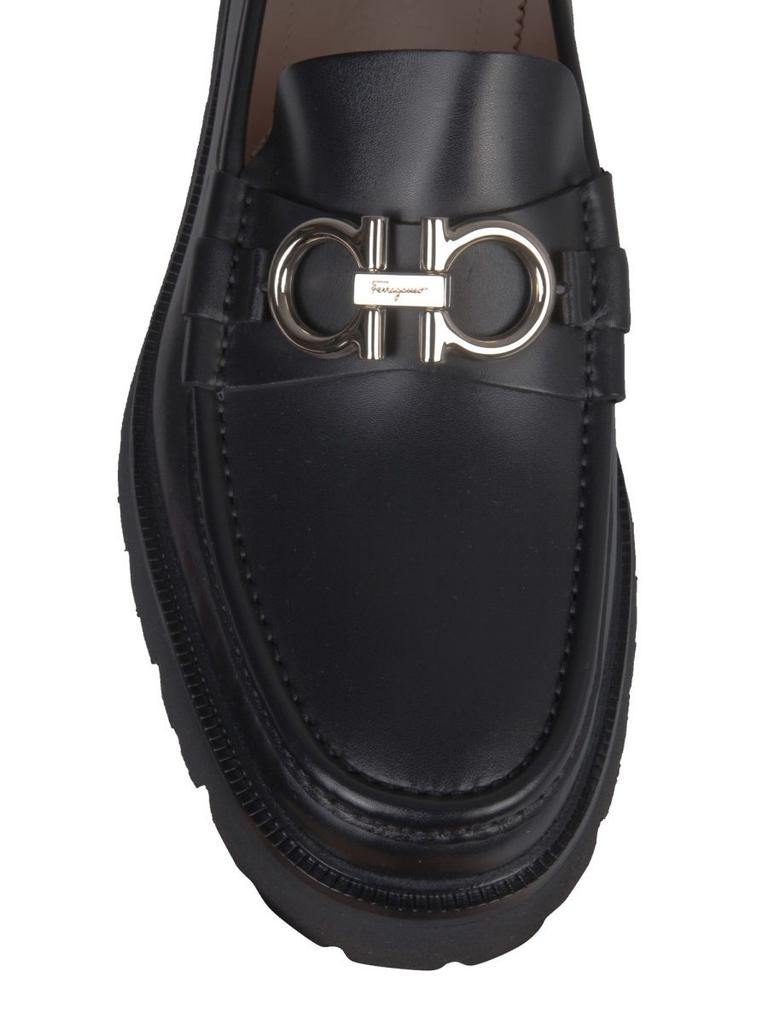 Salvatore Ferragamo Men's  Black Other Materials Loafers商品第4张图片规格展示