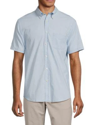 商品Brooks Brothers|Short Sleeve Chambray Oxford Shirt,价格¥152,第1张图片