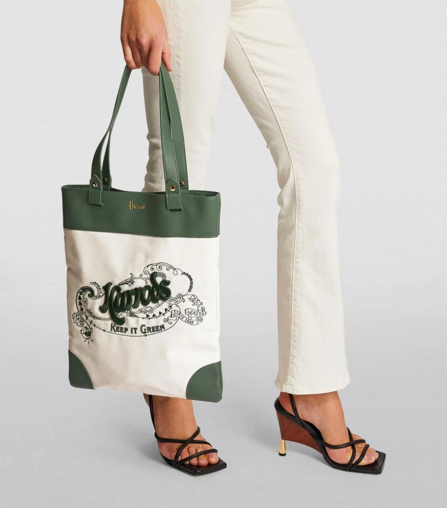 商品Harrods|Embroidered Logo Tote Bag,价格¥491,第2张图片详细描述