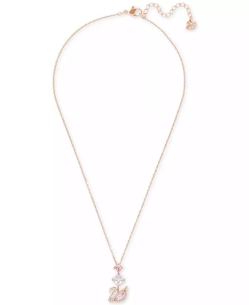 商品Swarovski|Rose Gold-Tone Crystal Iconic Swan Pendant Necklace, 14-7/8" + 2" extender,价格¥1171,第2张图片详细描述