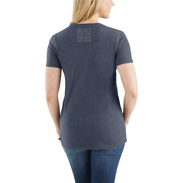 商品Carhartt|Carhartt Women's Lockhart Graphic Script Logo SS V-Neck T-Shirt,价格¥124,第4张图片详细描述