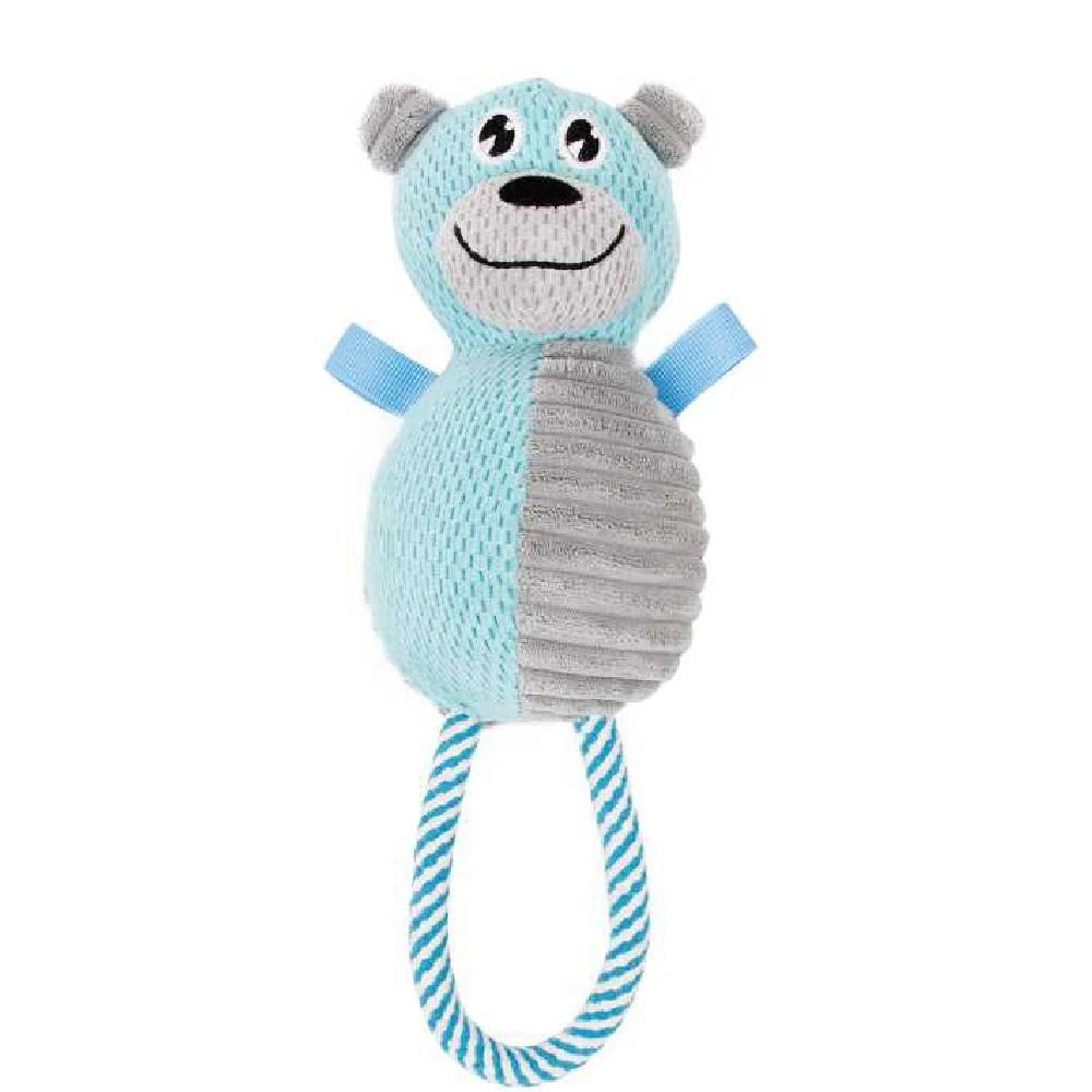 商品Pet Life|'Huggabear' Natural Jute Squeaking and Tug Plush Dog Toy,价格¥68,第2张图片详细描述