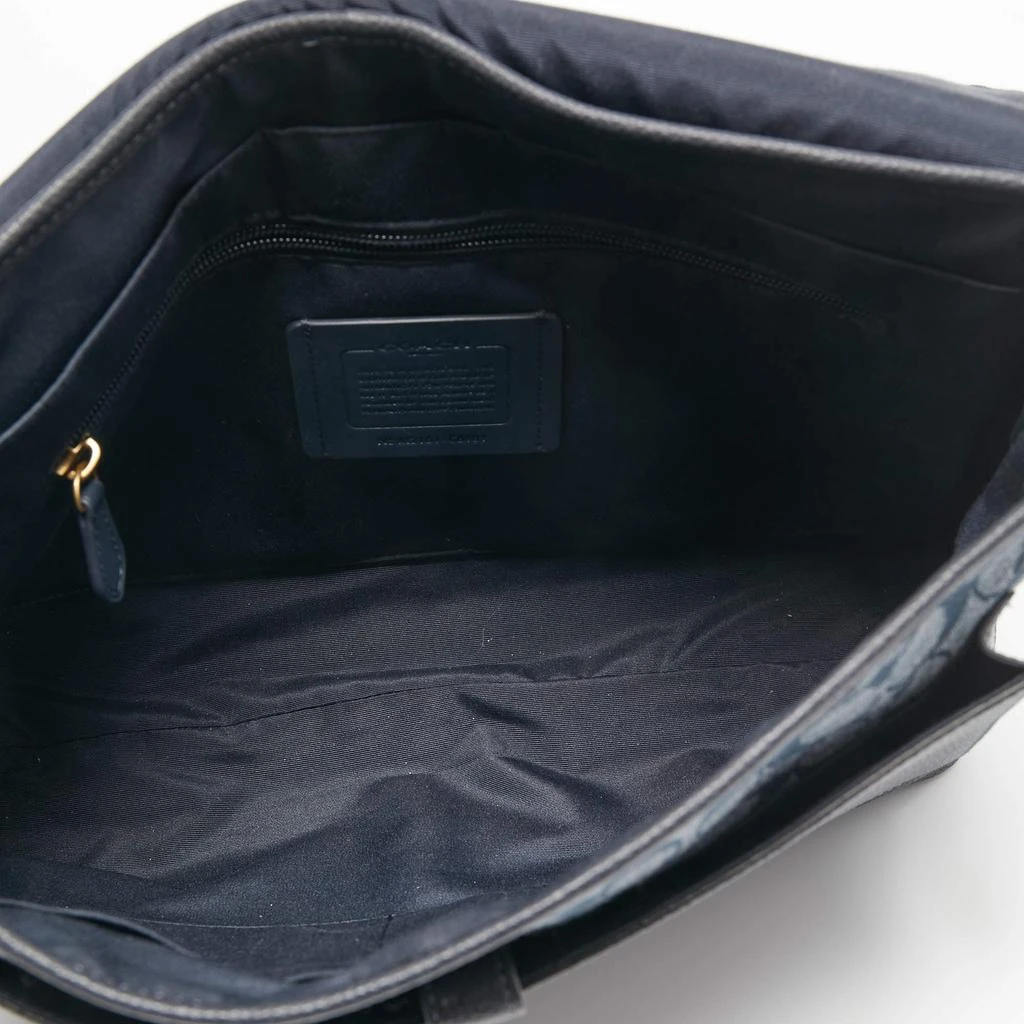 Coach Blue Signature Canvas an Leather Hudson Messenger Bag 商品
