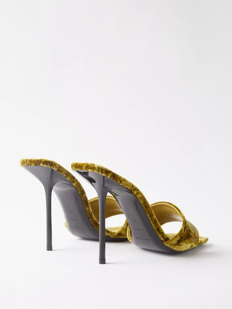 商品Yves Saint Laurent|Lucky square-toe velvet mules,价格¥7558,第4张图片详细描述