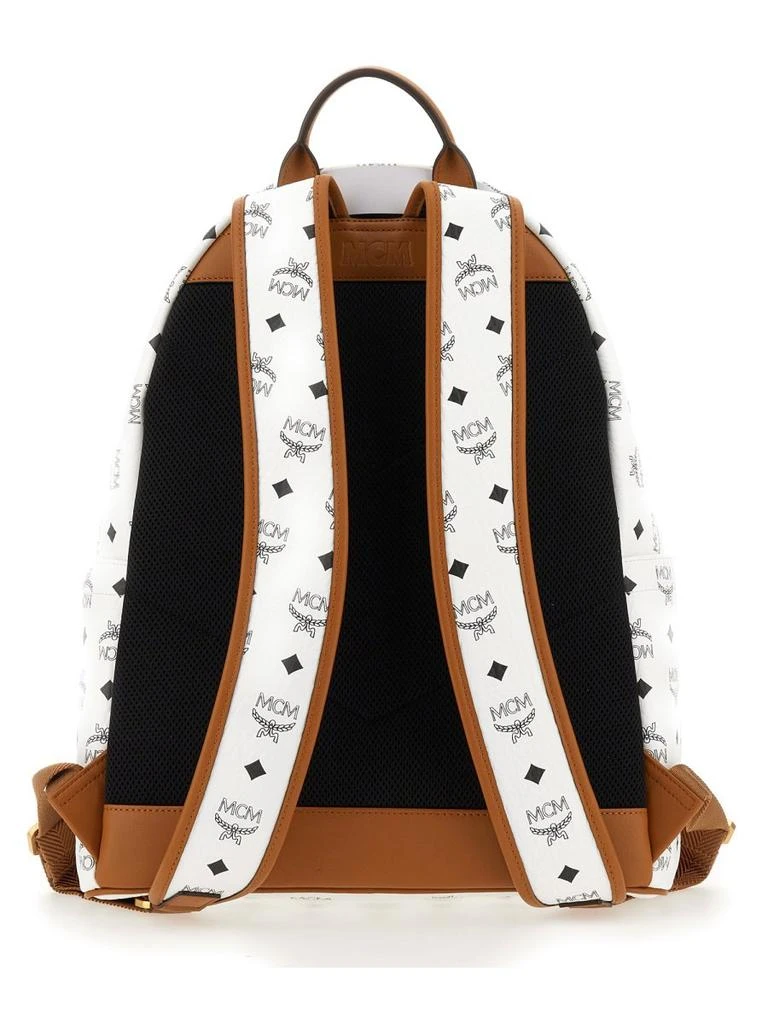 商品MCM|MCM Medium Stark Mega Laurel Visetos Zipped Backpack,价格¥7576,第2张图片详细描述