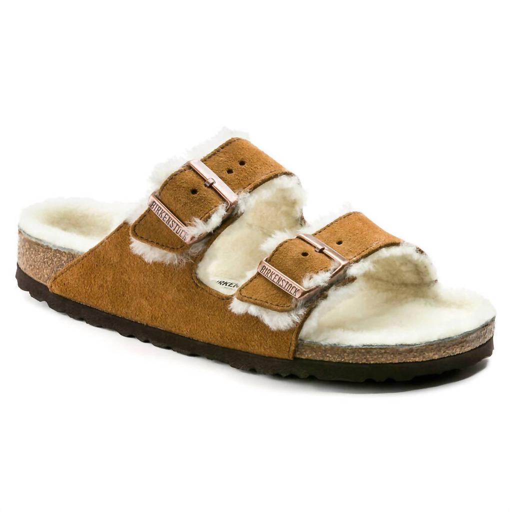 Arizona Damen-Sandalen aus Shearling in Nerz image 2