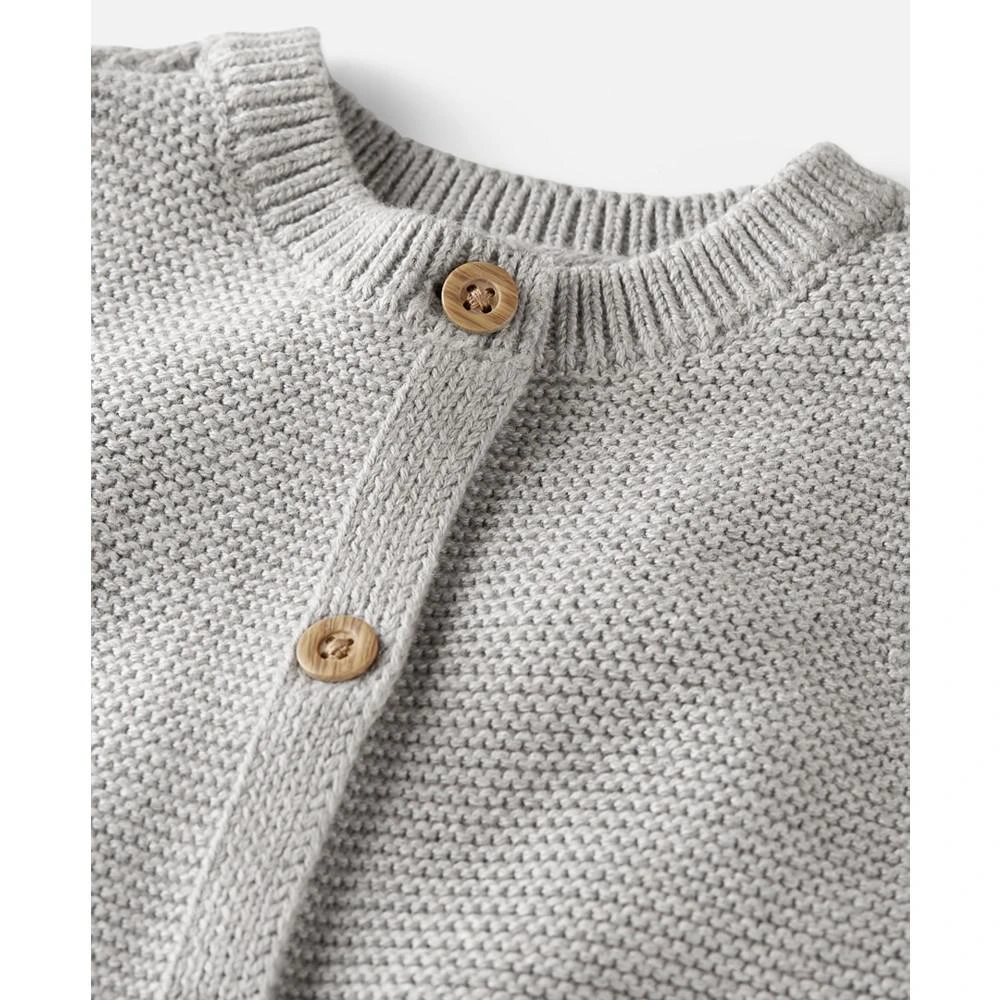 商品Carter's|Baby Boys and Baby Girls Organic Cotton Sweater Knit Button Front Jumpsuit,价格¥184,第2张图片详细描述
