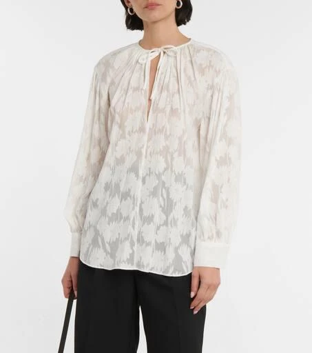 商品Vince|Floral silk and cotton blouse,价格¥1638,第5张图片详细描述