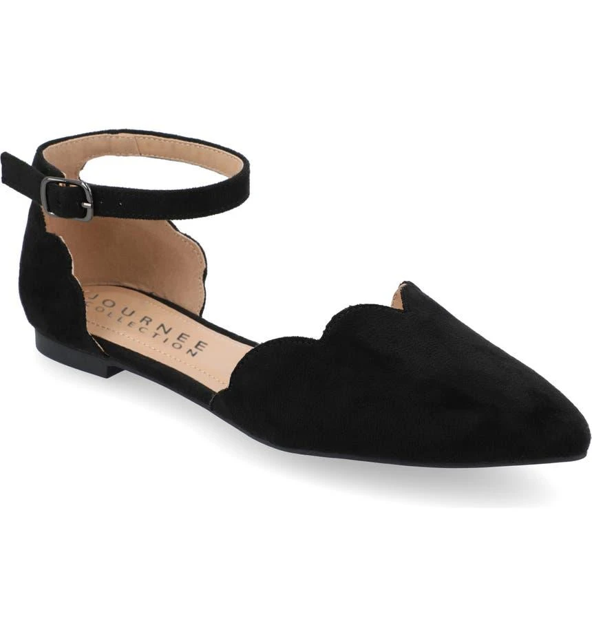 商品Journee Collection|Lana Ankle Strap Flat - Wide Width,价格¥368,第1张图片