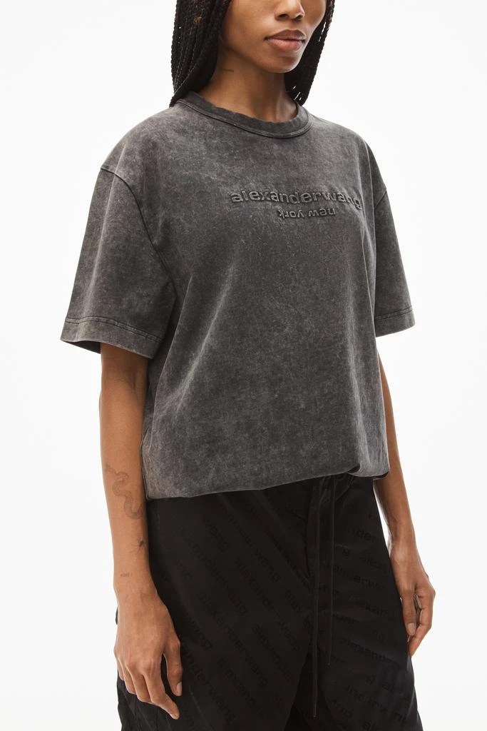 商品Alexander Wang|男式 紧凑型平纹针织压纹徽标T恤,价格¥1687,第4张图片详细描述