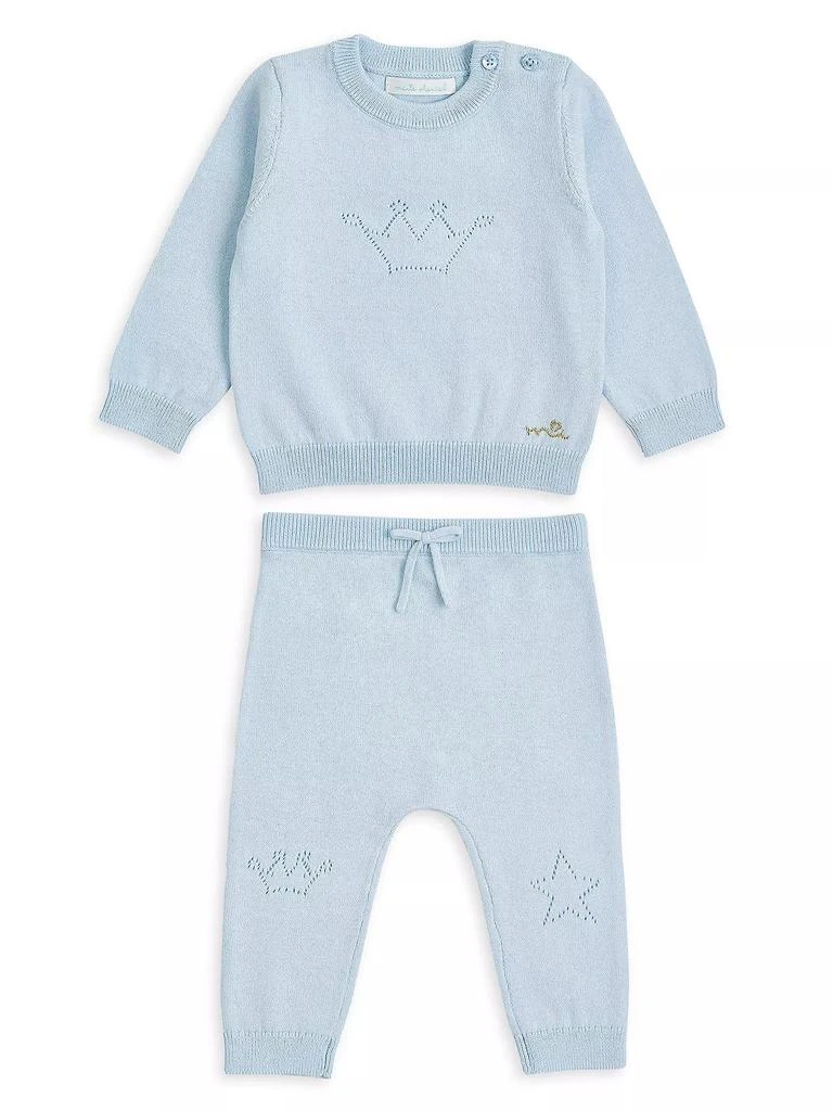 商品Marie Chantal|​Baby Girl's Pointelle Crown Knit Set,价格¥977,第1张图片