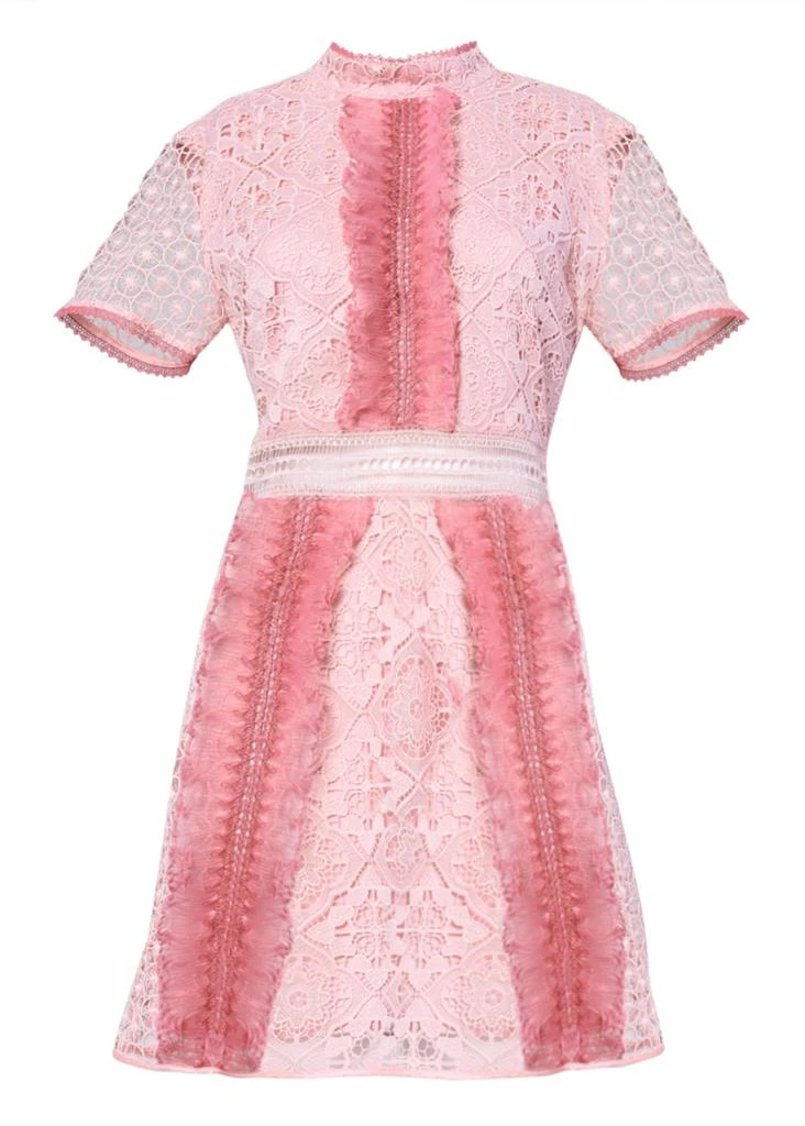 商品True Decadence|True decadence blush pink two tone lace mine dress,价格¥729,第1张图片