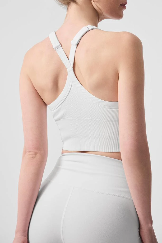 商品Alo|Seamless Ribbed Favorite Bra Tank - White,价格¥409,第2张图片详细描述