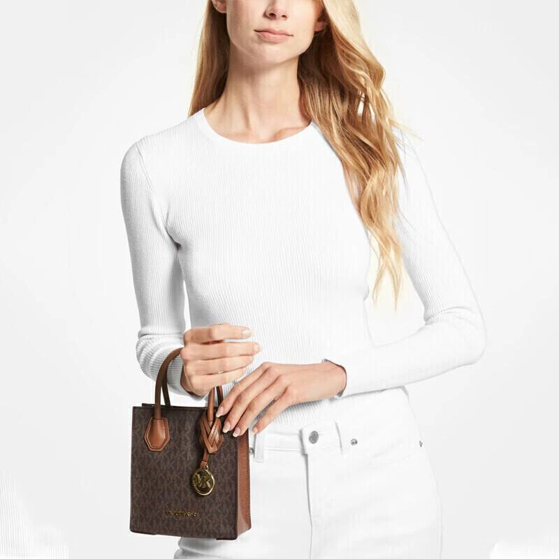 商品[国内直发] Michael Kors|MK女包 MICHAEL KORS 迈克·科尔斯 奢侈品Mercer迷你老花风琴包单肩斜挎包橡果棕35T1GM9C0I BROWN,价格¥1084,第6张图片详细描述