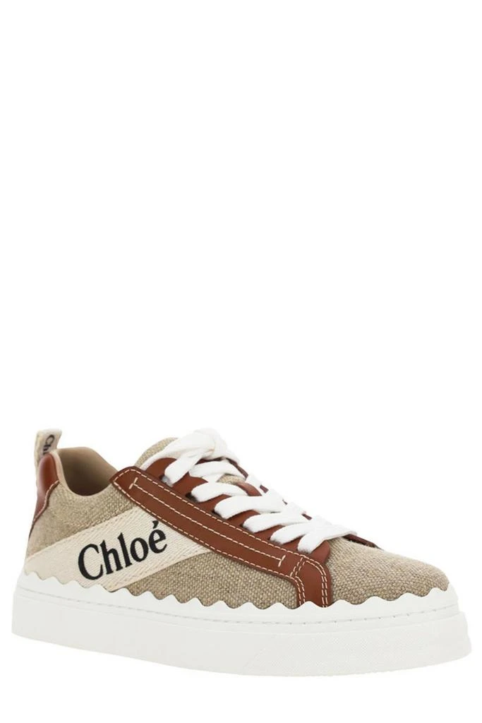 商品Chloé|Chloé Logo Printed Low-Top Sneakers,价格¥3771,第2张图片详细描述