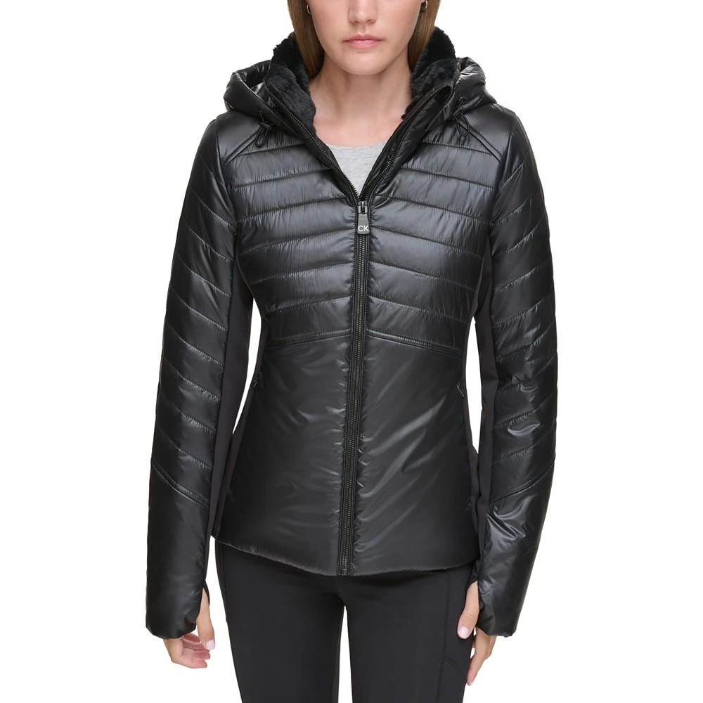 商品Calvin Klein|Women's Hooded Puffer Jacket,价格¥393,第1张图片